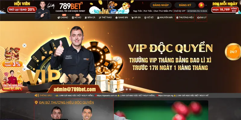 Kiểm tra giao diện chính thức của trang chính thức